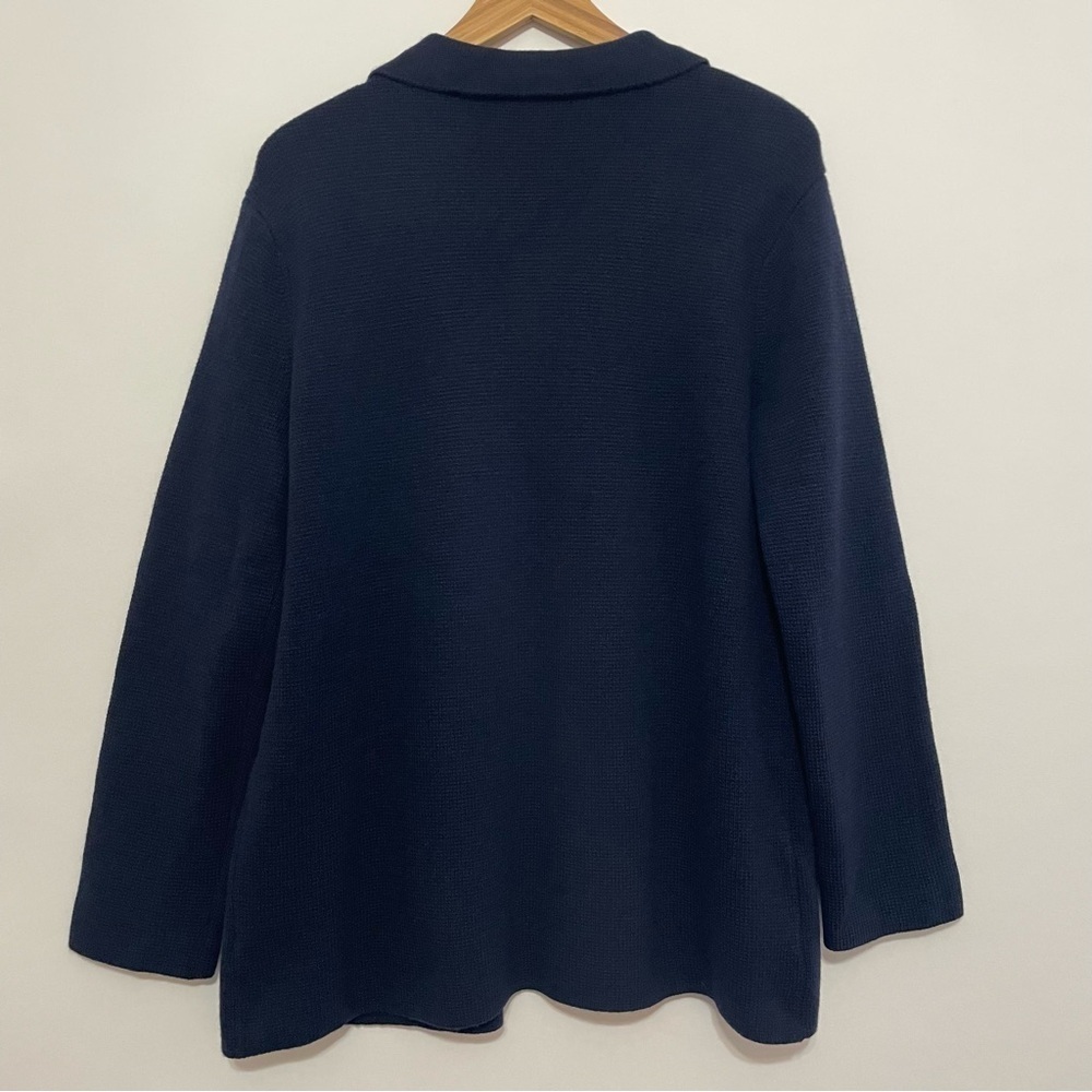 Talbots Women's Notch Collar Sweater Blazer Navy Size Small - Picture 2 of 10